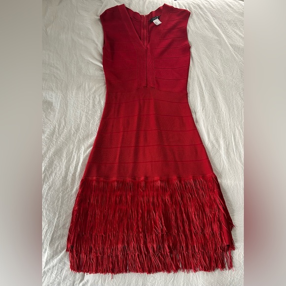 Venus flapper fringe red dress size 4 - Picture 2 of 2